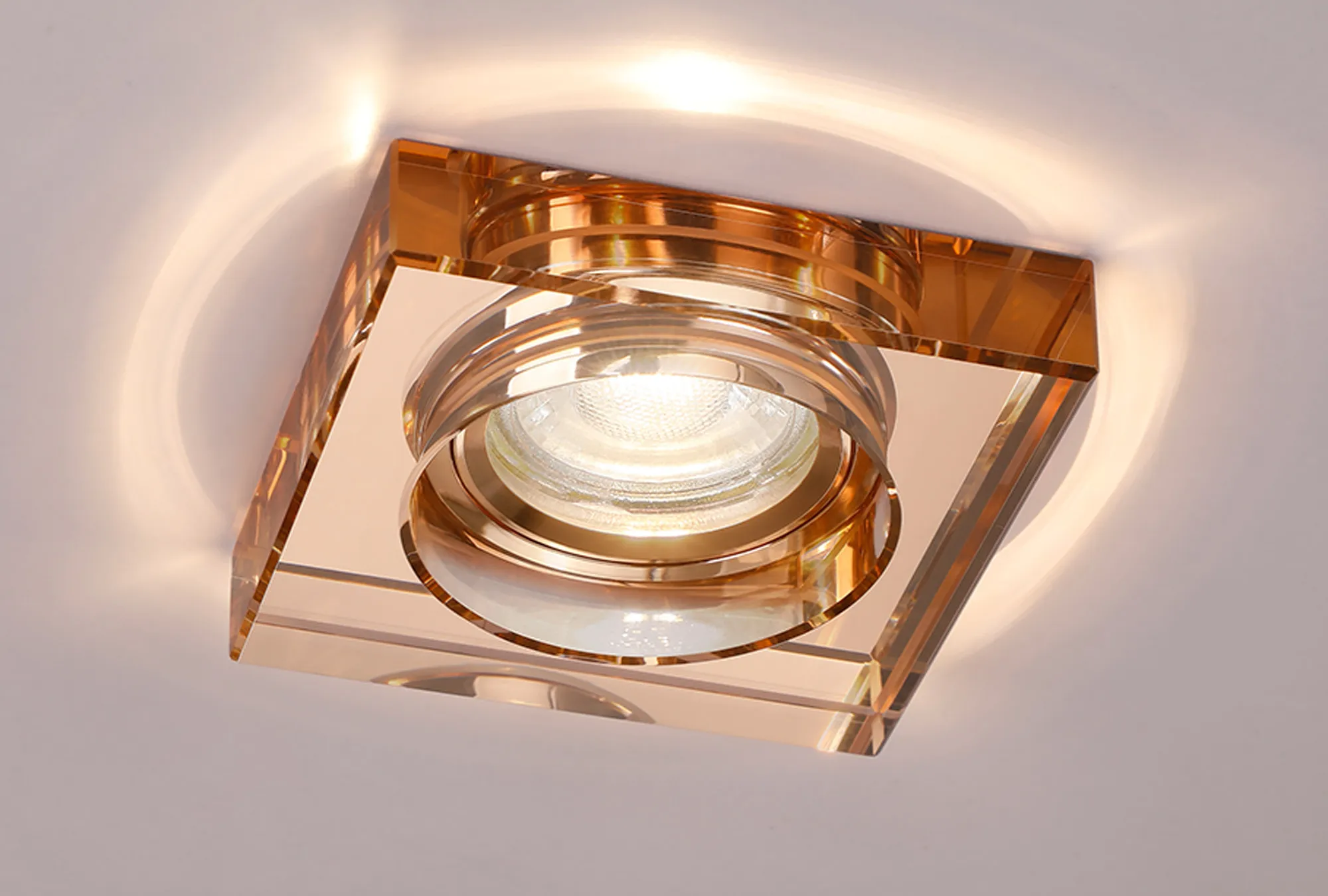 IL30822RG  Crystal Downlight Deep Square Rim Only Rose Gold